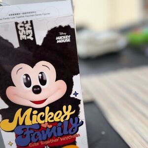 Disney Mickey Family Keychain in Black, Pink & Yellow